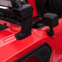 Aosom 12V Ride On Car 2- Seat SUV Truck w/ Remote Control & 3 Speeds & LED Light Bar and Audio Input - Red(m-13)