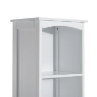 HomCom 67" Tall Colonial Style Free Standing Bathroom Storage Corner Cabinet - White(m-9)