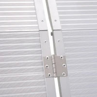 HomCom Small Portable Tri-Fold Lightweight Aluminum Stair Doorway Entry Disability Ramp - Silver(m-14)