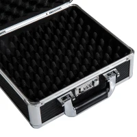 HomCom 11" Portable Aluminum Gun Case with Padded Interior and Combination Lock - Black(m-7)