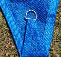 Outsunny 10' Triangle Outdoor Patio Portable Shade Canopy Sun Sail - Blue(m-3)