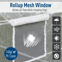 Outsunny 20x10x7ft Walk-in Outdoor Tunnel Greenhouse Portable Backyard Plant Growth Shed Warm House - White(m-6)