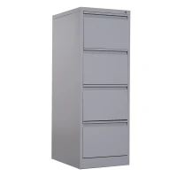 Vinsetto Metal 4 Drawer Vertical Locking Filing Cabinet - Grey(m-1)