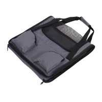 PawHut 18” Deluxe Pet Booster Seat Collapsible Dog Carrier With Storage Pockets – Grey(m-7)