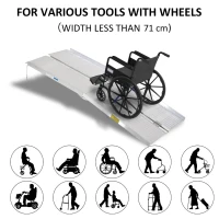 HomCom 6' Portable Folding Suitcase Type Mobility Ramps Skidproof Wheelchair Threshold Ramp(m-5)