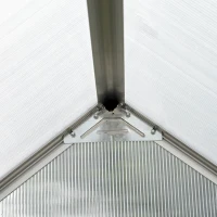 Outsunny Aluminum 4.25' L x 6.25'W x 7.2'H Polycarbonate Portable Walk-In Garden Greenhouse(m-13)