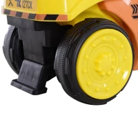 Open Box Aosom 6V Electric Construction Ride-On Excavator Toy Vehicle for Kids with Music, Lights and Shovel(m-12)