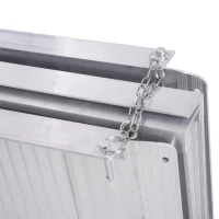 HomCom 10' Portable Tri-Fold Lightweight Aluminum Stair Doorway Entry Disability Ramp - Silver(m-6)