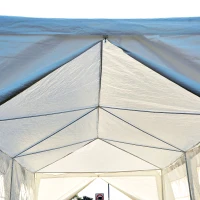 Outsunny 10' x 30' Pop Up Canopy Tent with 4 Removable Mesh Side Walls - White(m-6)