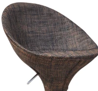 Open Box HomCom Vintage Wicker Rattan Adjustable Bucket Seat Patio Bar Stool - Set of 2(m-4)