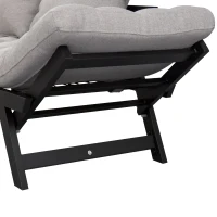 HOMCOM Click Clack Couch Convertible Futon Sleeper Sofa Bed - Modern - Linen Fabric  61" L Light Grey(m-9)