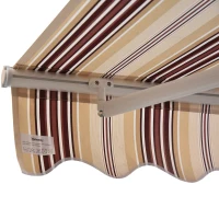 Outsunny 10'x8' Retractable Awning - Multi-Use Sun Shade for Outdoor Patio, UV Protection & Easy Manual Crank, Versatile Design for Deck & Yard(m-4)