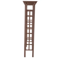 Outsunny 78" WPC Wood Plastic Composite Outdoor Garden Pergola Style Arbor Arch Trellis(m-3)