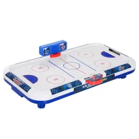 Soozier 40" Mini Ice Hockey Table Tabletop Game for Kids Sportcraft Air Hockey Table - White/Blue(m-1)