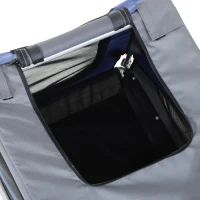 Aosom Outdoor Folding Pet Dog Bicycle Trailer and Stroller Jogger Cart - Blue and Grey(m-14)