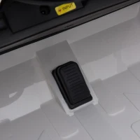 Aosom 12V Ride On Car 2- Seat Police Truck w/ Remote Control & 3 Speeds & LED Light Bar and Audio Input - White(m-18)