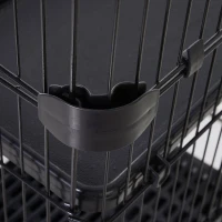 PawHut 43"H Ferret House Habitat Small Animal Hutch - Black and White(m-10)