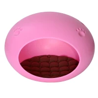 Pawhut Pet Dog Cat Egg Shaped Pod Sleeping Bed House - Pink(m-1)