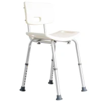 HomCom Adjustable Medical Shower Bench - White(m-6)