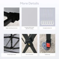 Outsunny 10' x 20' Pop Up Canopy Tent, Instant Sun Shelter, Tents for Parties, Height Adjustable, with Wheeled Carry Bag, for Outdoor, Garden, Patio, White(m-4)