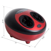 HomCom Multi Function Relaxing Kneading Heated Shiatsu Calf Foot Massager - Red(m-3)