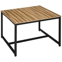 HOMCOM Two Person Computer Writing Desk, Double Workstation for Home Office, Oak(m-1)