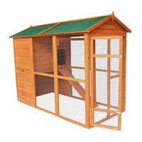 Pawhut Large Backyard Chicken Coop with Outdoor Run(m-1)
