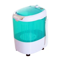 HomCom 2-In-1 Electric 5.5 Pound Capacity Mini Portable Washing Machine And Air Spin Dryer - Green(m-3)