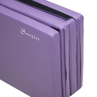 Soozier 6' x 4' x 2" PU Leather Folding Gymnastics / Martial Arts Mat - Purple(m-8)