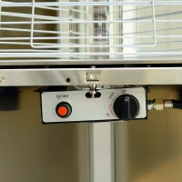 Outsunny 90" Stainless Steel Pyramid Patio Heater with Wheels(m-5)