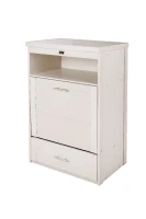 New Age Pet Dog Brea Food Pantry/Double Diner -Antique White(m-5)