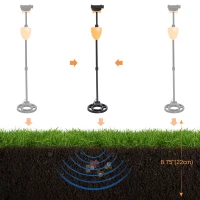 Outsunny 5 Mode LCD Water Resistant Adjustable Handheld Metal Detector - Yellow(m-8)
