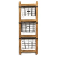 Stratton Decorative Ladder with Baskets Wall Decor(m-1)