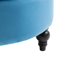 HomCom Elegant Royal High Back Velveteen Tufted Accent Chair, Blue(m-9)