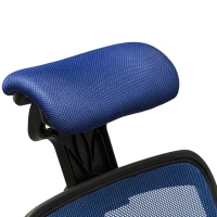 HomCom Adjustable Mesh High Back Computer Desk Office Task Chair w/ Headrest - Blue(m-9)