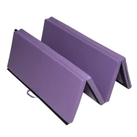 Soozier 6' x 4' x 2" PU Leather Folding Gymnastics / Martial Arts Mat - Purple(m-2)