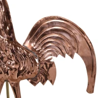 Outsunny Accent Rooster Weather Vane Pure Copper w/ Roof Mount Décor(m-8)