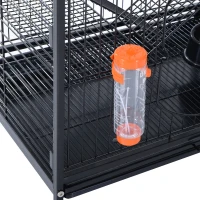 PawHut 37" Mesh 4 Level Portable Indoor Small Animal Pet Habitat Cage Kit - Black(m-6)
