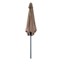 Outsunny 10’ Aluminum Outdoor Patio Umbrella with Tilt and Crank – Latte Brown(m-9)