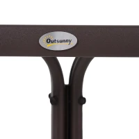 Outsunny 3-Piece Outdoor Rocking Chair and Table Set, Sling Fabric Glider for Patio, Garden Relaxation(m-12)