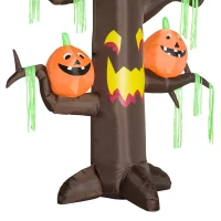 HomCom 8' Tall Outdoor Lighted Inflatable Inflatable Halloween Decoration - Haunted Tree with Jack-O-Lanterns(m-9)
