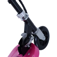 Aosom Pink High-Powered 120W Motorized Kids Foldable Electric Scooter with LED Lights(m-8)