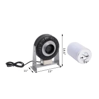 HomCom 6-Inch Carbon Air Filter and Inline Fan Combo Kit(m-4)