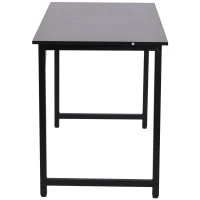 HOMCOM Heavy Duty Office Writing Desk Computer Table w/ Adjustable Feet Wood Grain Black(m-7)