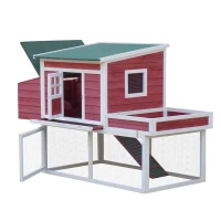 PawHut 67” Wooden Backyard Chicken Coop Kit With Garden Box, Run Area And Nesting Box(m-6)