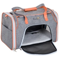 PawHut 18" Small Dog Carrier Pet Tote Bag Airline Approved Pet Carrier Cat Travel Carrier(m-12)