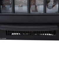HomCom 16" 1500W Freestanding Indoor Electric Fireplace Heater - Black(m-10)