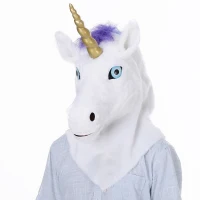 HOMCOM Realistic Mouth Mover Hood Halloween / Cosplay Costume Unicorn(m-5)