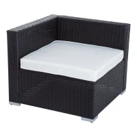 Outsunny 7 Piece Outdoor Rattan Patio Conversation Furniture Set Garden Wicker Cushioned  Sectional Sofa(m-6)
