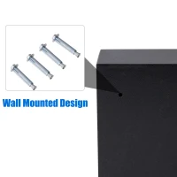 HOMCOM 40 Key Steel Wall Mount Safe Box Lockable Office Key Organizer Storage Cabinet with Key Tags - Black(m-6)